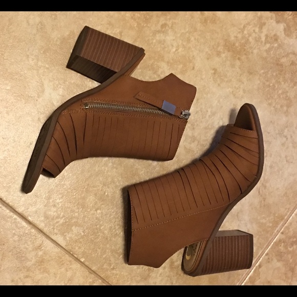 New Sam Edelman’s Kessler Luggage Peep Toe Booties - Picture 3 of 4